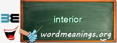 WordMeaning blackboard for interior